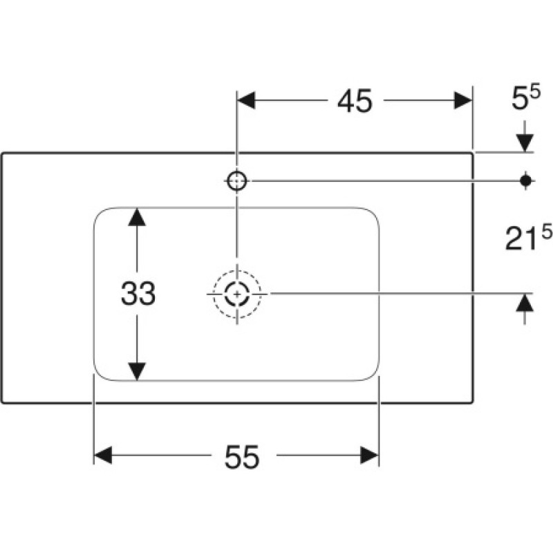 Раковина Geberit One CleanDrain 900x480 мм 505010013