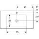 Раковина Geberit One CleanDrain 900x480 мм 505010013