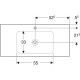 Раковина Geberit One CleanDrain 1050x480 мм 505010014