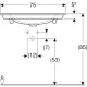 Раковина Geberit One CleanDrain 750x480 мм 505011012