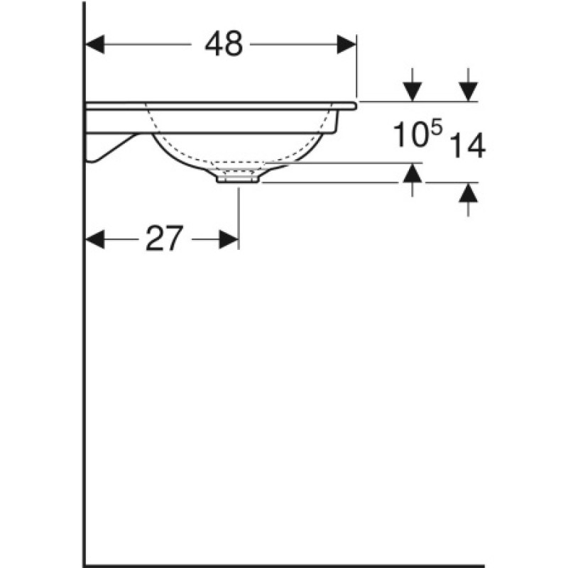 Раковина Geberit One CleanDrain 750x480 мм 505011012