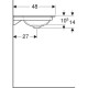 Раковина Geberit One CleanDrain 1200x480 мм 505011015