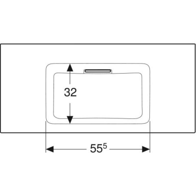 Раковина Geberit One CleanDrain 1050x480 мм 505014001