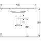 Раковина Geberit One CleanDrain 1050x480 мм 505015001