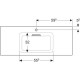 Раковина Geberit One CleanDrain 1200x480 мм 505017001