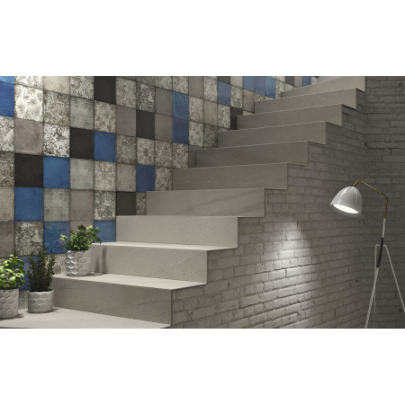 Плитка Iris Ceramica Maiolica Grigio 200x200х7, 5мм структурна/глянсова, для стіни 563209