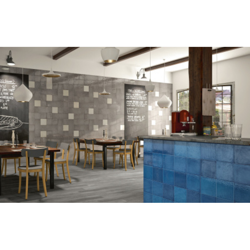 Плитка Iris Ceramica Maiolica Grigio 200x200х7, 5мм структурна/глянсова, для стіни 563209