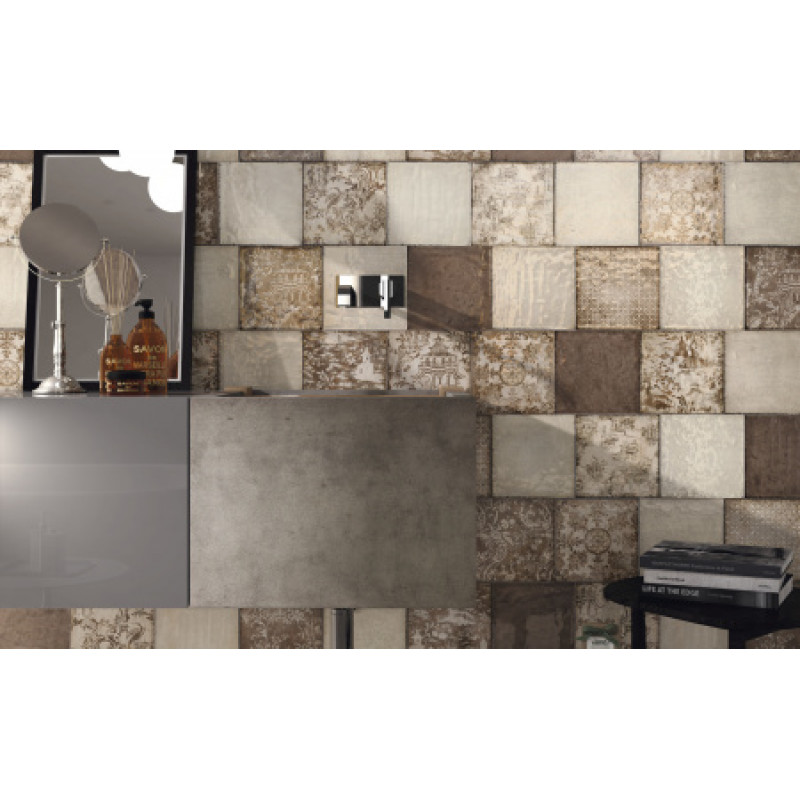 Плитка Iris Ceramica Maiolica Ornamenta corda 200x200х7,5мм структурная/глянцевая, для стены 563212