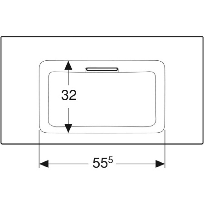 Раковина Geberit One CleanDrain 900x480 мм 505005001