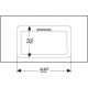 Раковина Geberit One CleanDrain 900x480 мм 505005001