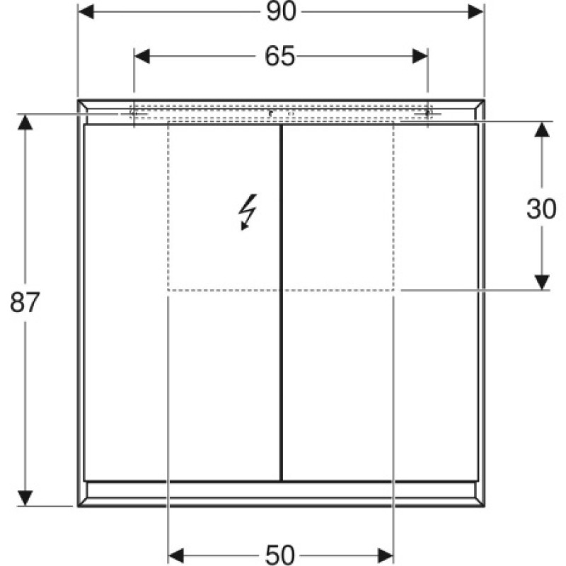 Зеркальный шкаф Geberit One 900х900х150 мм белый 505813002