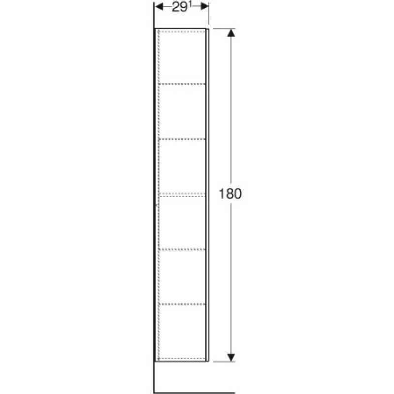 Шкаф-пенал Geberit One 1800х360x291 мм белый глянец 502316011