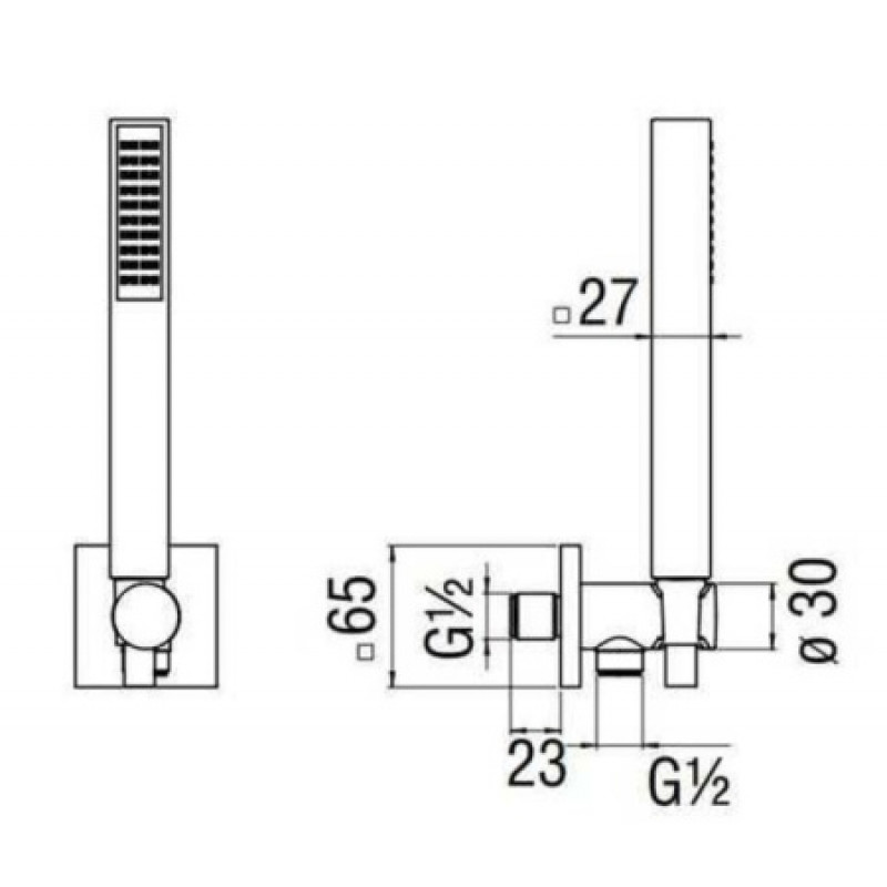 Душевой гарнитур Nobili  Inox spazzolato AD146/53IX