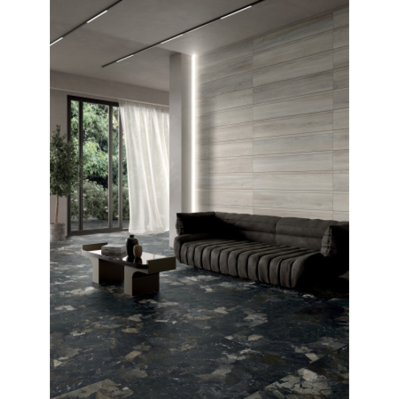 Плитка керамогранитная Dado Ceramica Argos Black 600x1200х9,5мм гладкая/матовая, 304124