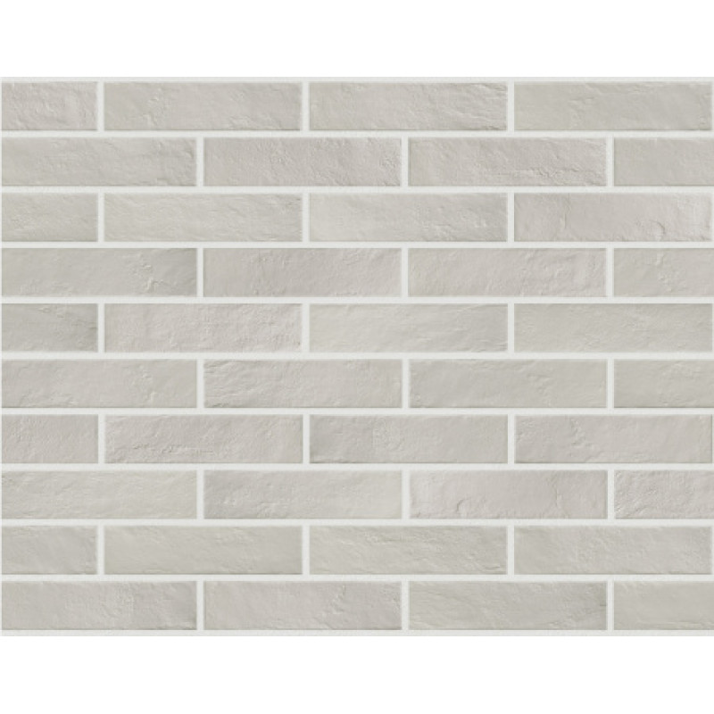 Плитка керамогранитная Dado Ceramica Brik One Bianco Manhattan 74x310х9мм структурная/матовая BKN005
