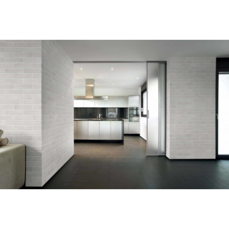 Плитка керамогранитная Dado Ceramica Brik One Bianco Manhattan 74x310х9мм структурная/матовая BKN005