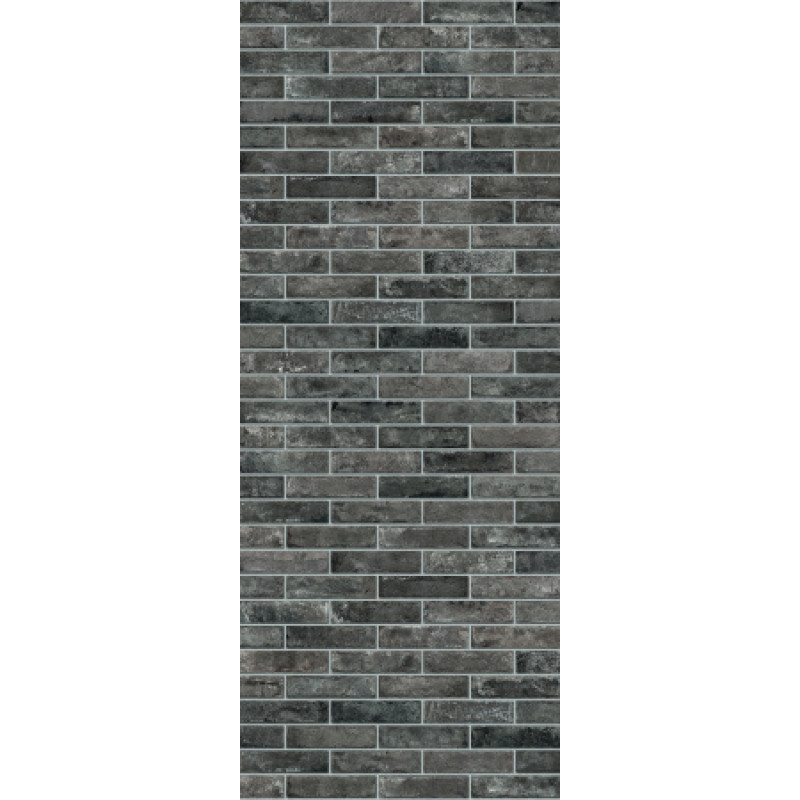 Плитка керамогранитная Dado Ceramica Brik One Fumo Di  Londra 74x310х9мм структурная/матовая BKN006