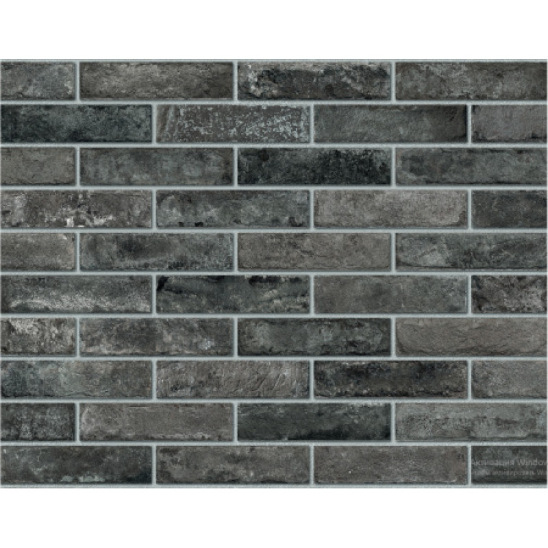 Плитка керамогранитная Dado Ceramica Brik One Fumo Di  Londra 74x310х9мм структурная/матовая BKN006