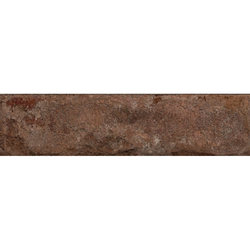 Плитка керамогранитная Dado Ceramica Brik One Rosso Berlino 74x310х9мм структурная/матовая BKN004