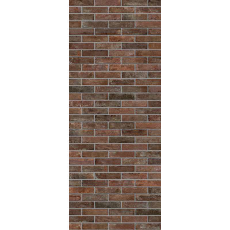 Плитка керамогранитная Dado Ceramica Brik One Rosso Berlino 74x310х9мм структурная/матовая BKN004