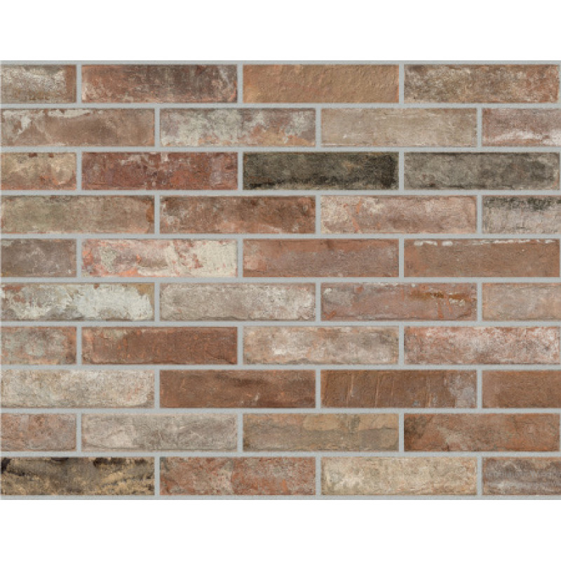 Плитка керамогранитная Dado Ceramica Brik One Vecchia Firenze 74x310х9мм структурная/матовая BKN001