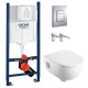 Комплект Grohe SL: инсталляция Grohe SL + клавиша смыва Skate Cosmopolitan + унитаз Selnova с сиденьем Duroplast 38840545333