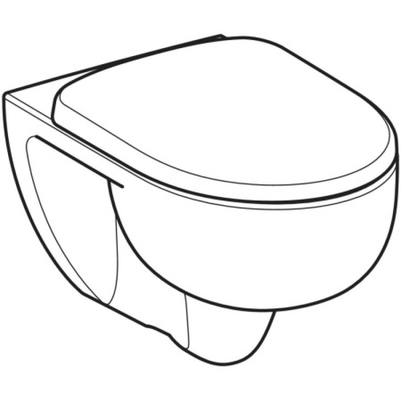 Унитаз подвесной Geberit Selnova Rimfree TurboFlush с сидением и крышкой 503083001