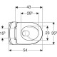 Унитаз подвесной Geberit Selnova Rimfree TurboFlush с сидением и крышкой 503083001