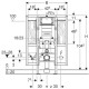Инсталляция для унитаза Geberit Sigma12, безбарьерное решение + электронная клавиша смыва Sigma10, питание от сети + монтажный комплект с блоком питания 11137583U