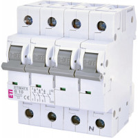 Автоматический выключатель ETI Etimat 4p B 10А 6kA 2116514