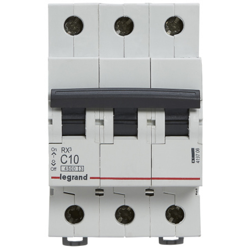 Автоматический выключатель Legrand 3p C 10A 45кA 419706