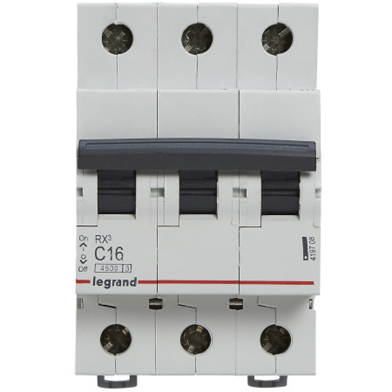 Автоматический выключатель Legrand 3p C 16A 45кA 419708