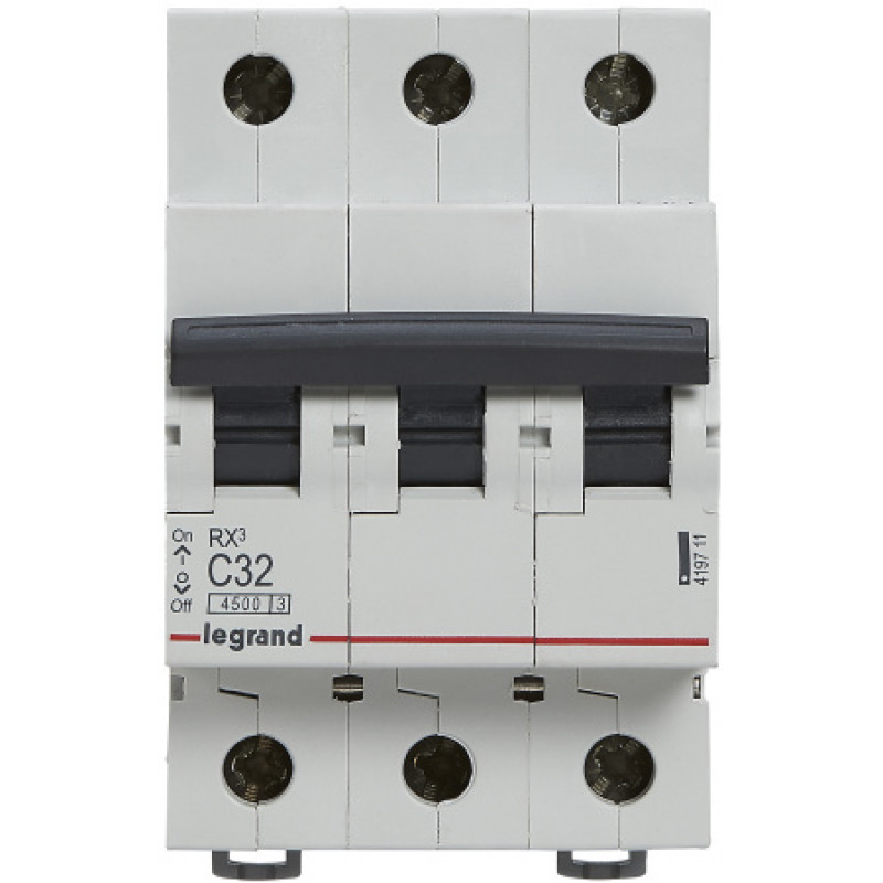 Автоматический выключатель Legrand 3p C 32A 45кA 419711