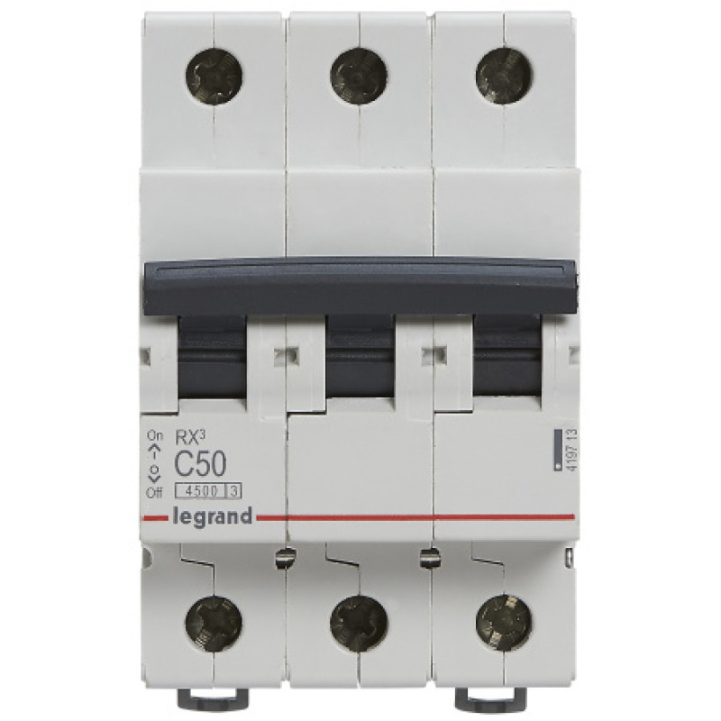Автоматический выключатель Legrand 3p C 50A 45кA 419713