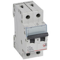 Автоматический выключатель Legrand TX³ 2p C 25A 6kA 404044