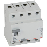 Автоматический выключатель дифференциального тока Legrand 4p 25A 30mA 10kA AС 402062