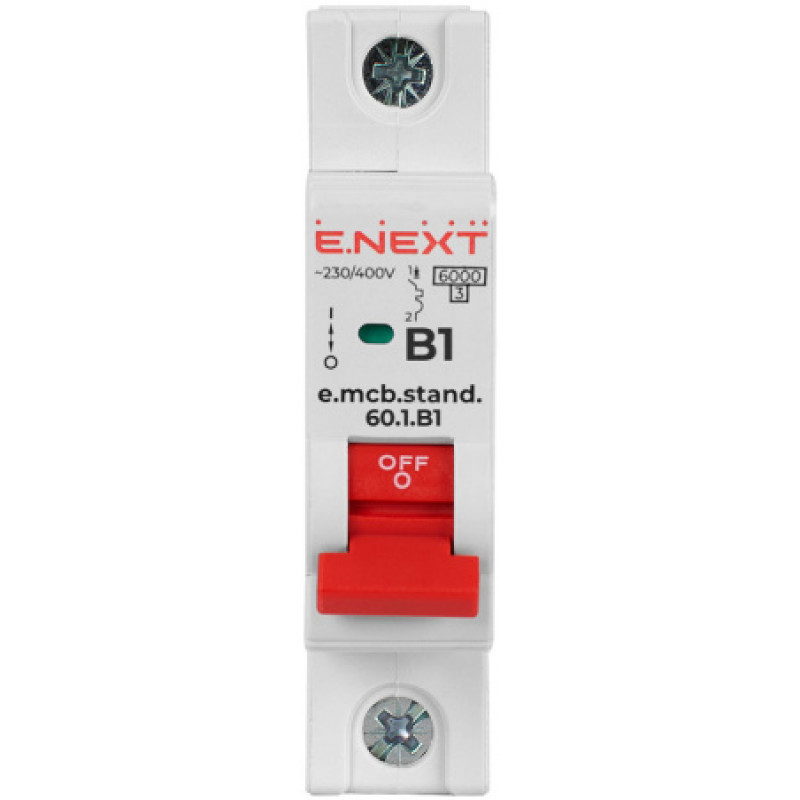 Модульный автоматический выключатель ENEXT emcbstand601B1, 1р, 1А, B, 6кА s001101