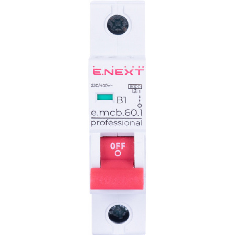 Модульный автоматический выключатель ENEXT emcbpro601B 1 new, 1р, 1А, В, 6кА, new p041001