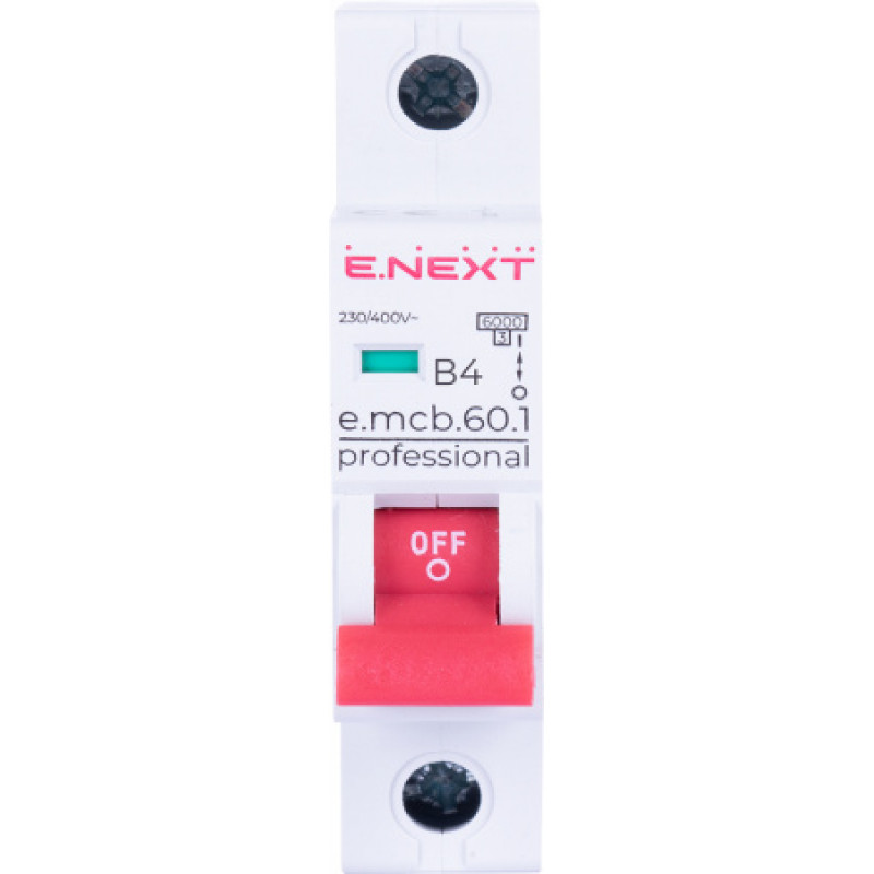 Модульный автоматический выключатель ENEXT emcbpro601B 4 new, 1р, 4А, В, 6кА, new p041004