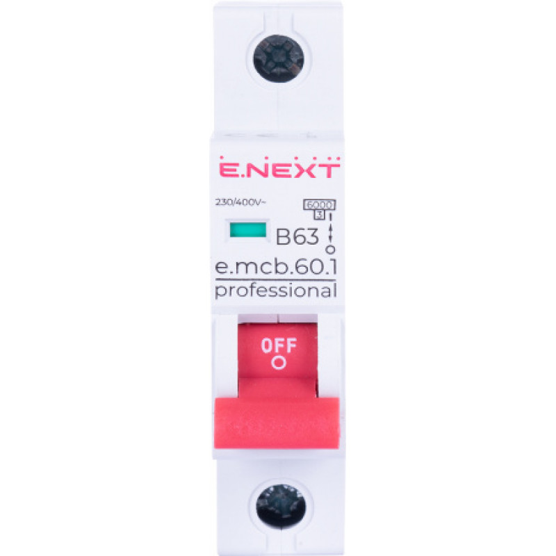 Модульный автоматический выключатель ENEXT emcbpro601B 63 new, 1р, 63А, В, 6кА, new p041014