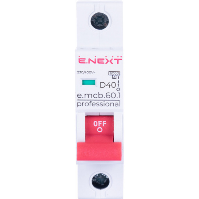 Модульный автоматический выключатель ENEXT emcbpro601D40 , 1р, 40А, D, 6кА p0710021