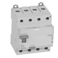 Автоматический выключатель дифференциального тока Legrand Dx3 4п 40a 100ma -A 411770