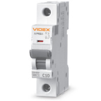 Автоматический выключатель Videx Resist RS6 1п 10А 6кА С VF-RS6-AV1C10 серый