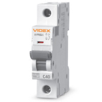 Автоматический выключатель Videx Resist RS6 1п 40А 6кА С VF-RS6-AV1C40 серый