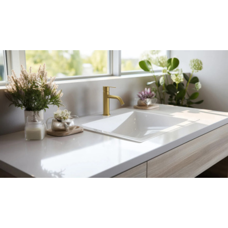 Смеситель для умывальника Valvex Adler 165 мм Brushed gold 2417728