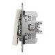 Переключатель Schneider Asfora 2-клавишный без рамки кремовый EPH0670123