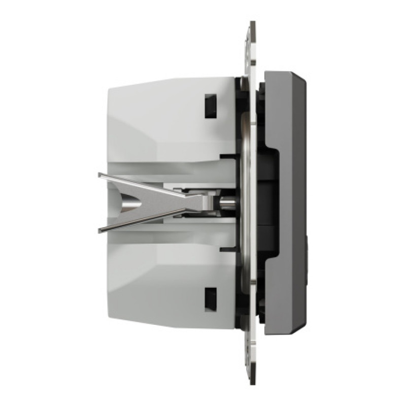 Usb розетка Schneider Asfora тип а+с 3А 45Вт полный комплект антрацит EPH2700471
