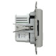 Usb розетка Schneider Asfora тип a+c 21Вт механизм с суппортом алюминий EPH2700561