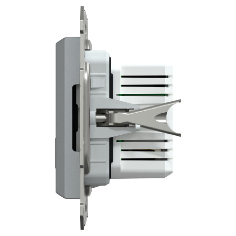 Usb розетка Schneider Asfora тип a+c 21Вт механизм с суппортом сталь EPH2700562