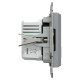 Usb розетка Schneider Asfora тип a+c 21Вт механизм с суппортом сталь EPH2700562